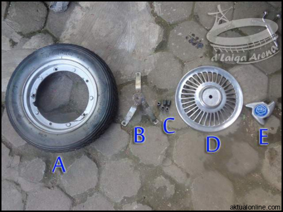 d'Laiqa Arena: Cara Mengganti Roda Belakang Vespa Excel 150