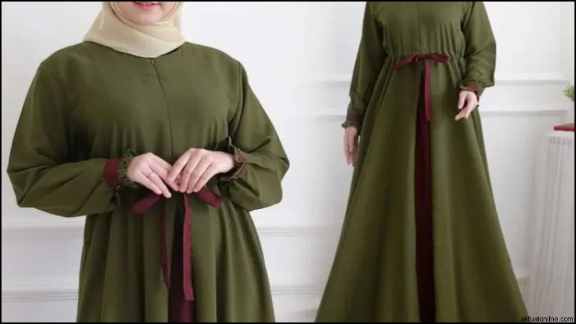 Gamis Warna Army? Jangan Bingung, Ini Dia Pilihan Jilbabnya!