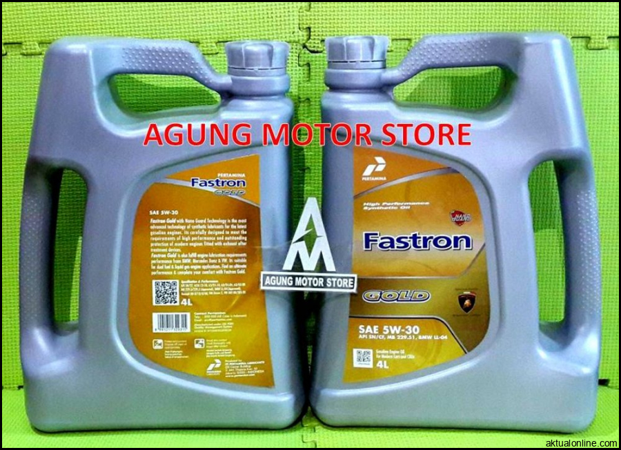 Jual Oli Mesin Mobil / Motor Matic Fastron Gold 5W/ 30 galon (4 liter ...